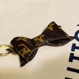 Repurposed Designer Leather Keychain